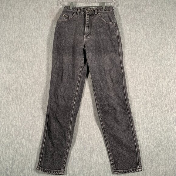 Lee Denim - Lee Pepper Stretch Jeans Womens 26 Black Tapered Vintage Wash High Rise